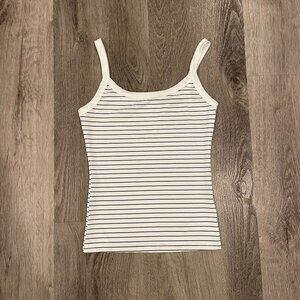 Black and white striped tank top